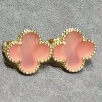 Yellow gold pink pearl