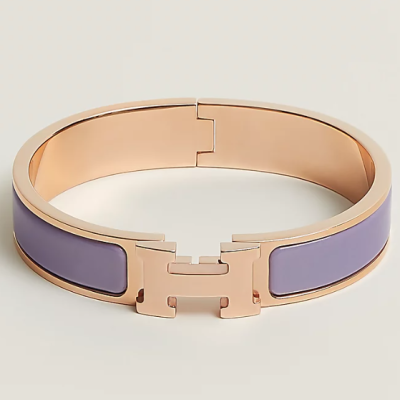 玫瑰金扣丁香紫皮